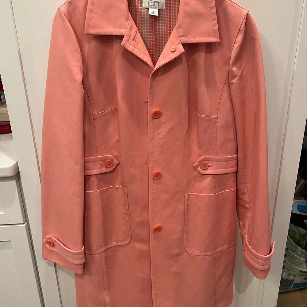Chic Pink Coat Ann Taylor LOFT med LIKE NEW